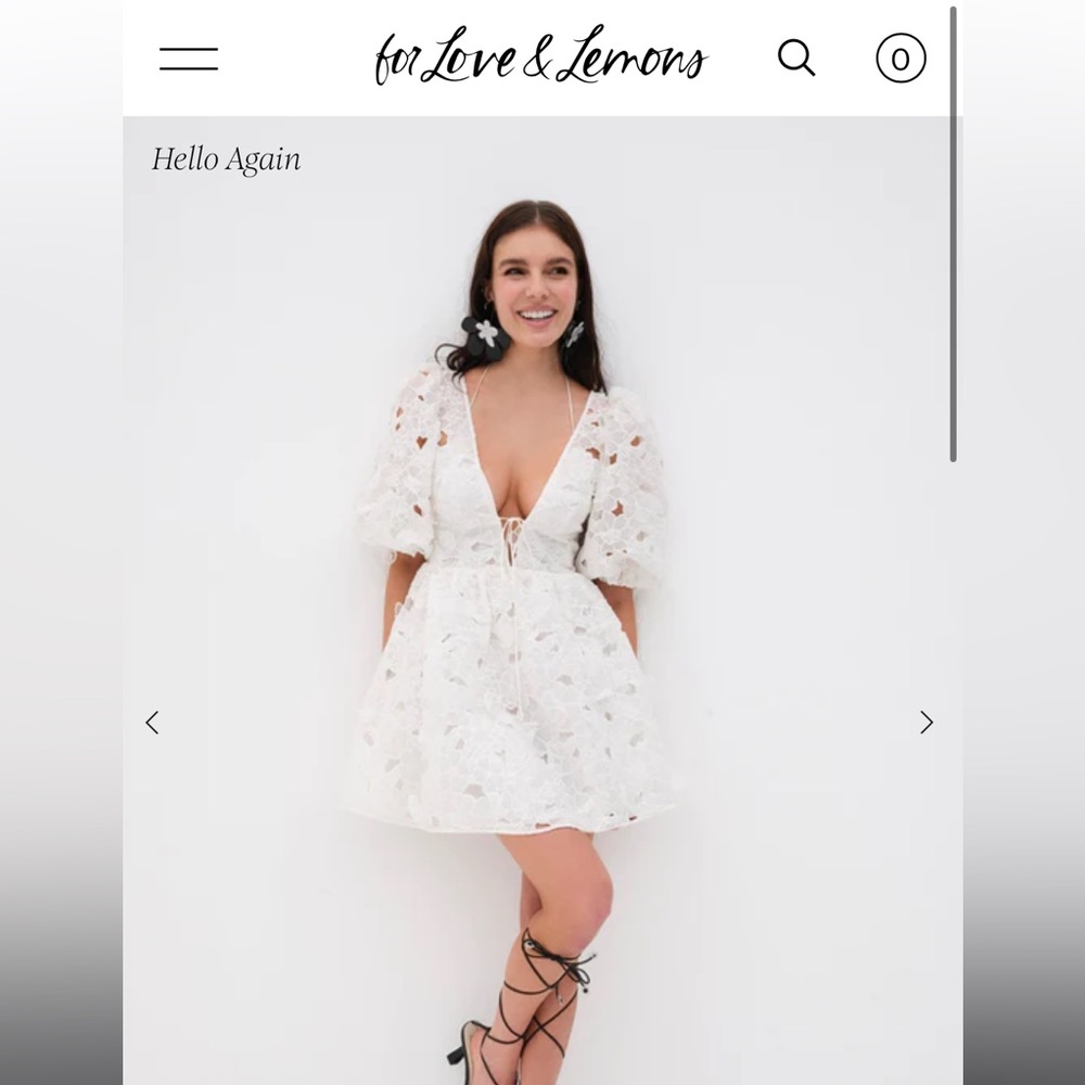 For Love & Lemons Leighton Mini Dress - NWT